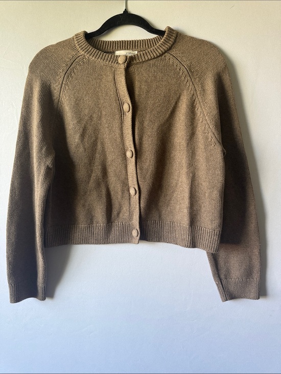 Universal Thread Sweaters - Universal Thread 100% Cotton Cardigan Small Neutral Covered Button NWOT